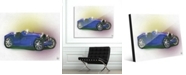 Creative Gallery Dark Blue Roadster Illustration 20" x 24" Acrylic Wall Art Print